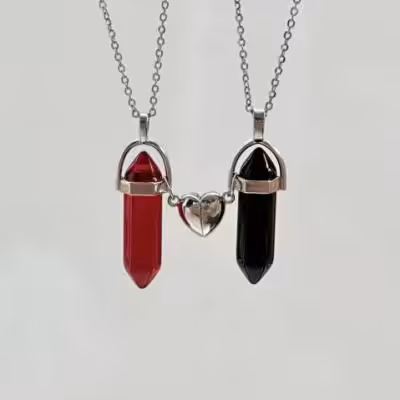 گردنبند ست مگنت قلبی منشور