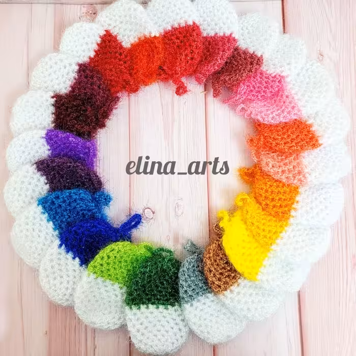 اسکاچ قلاب بافی طرح اناناسی دورنگ کاموا سوزنی  مخصوص ظروف تفلون 