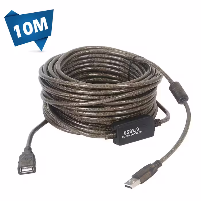 کابل افزایش طول USB تقویت 10 متری (بافر دار)