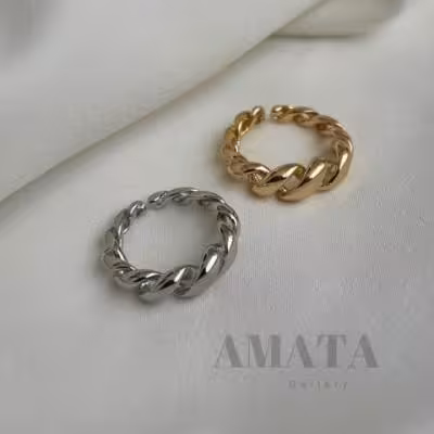 انگشتر حلزونی تیتانیومی