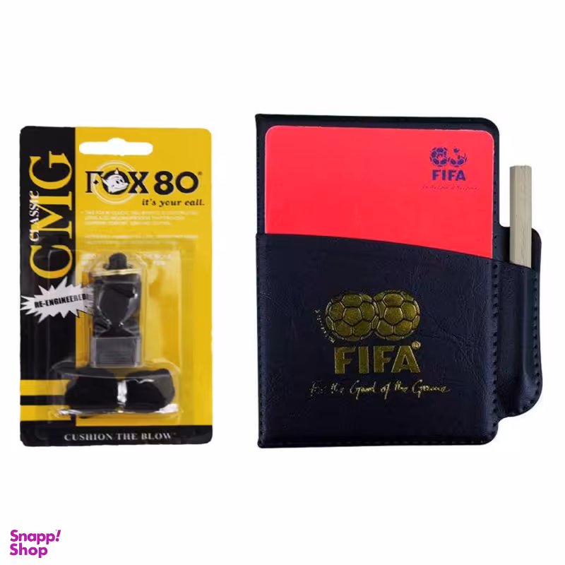 کارت داوری فوتبال مدل FIFA-318 به همراه سوت داوری