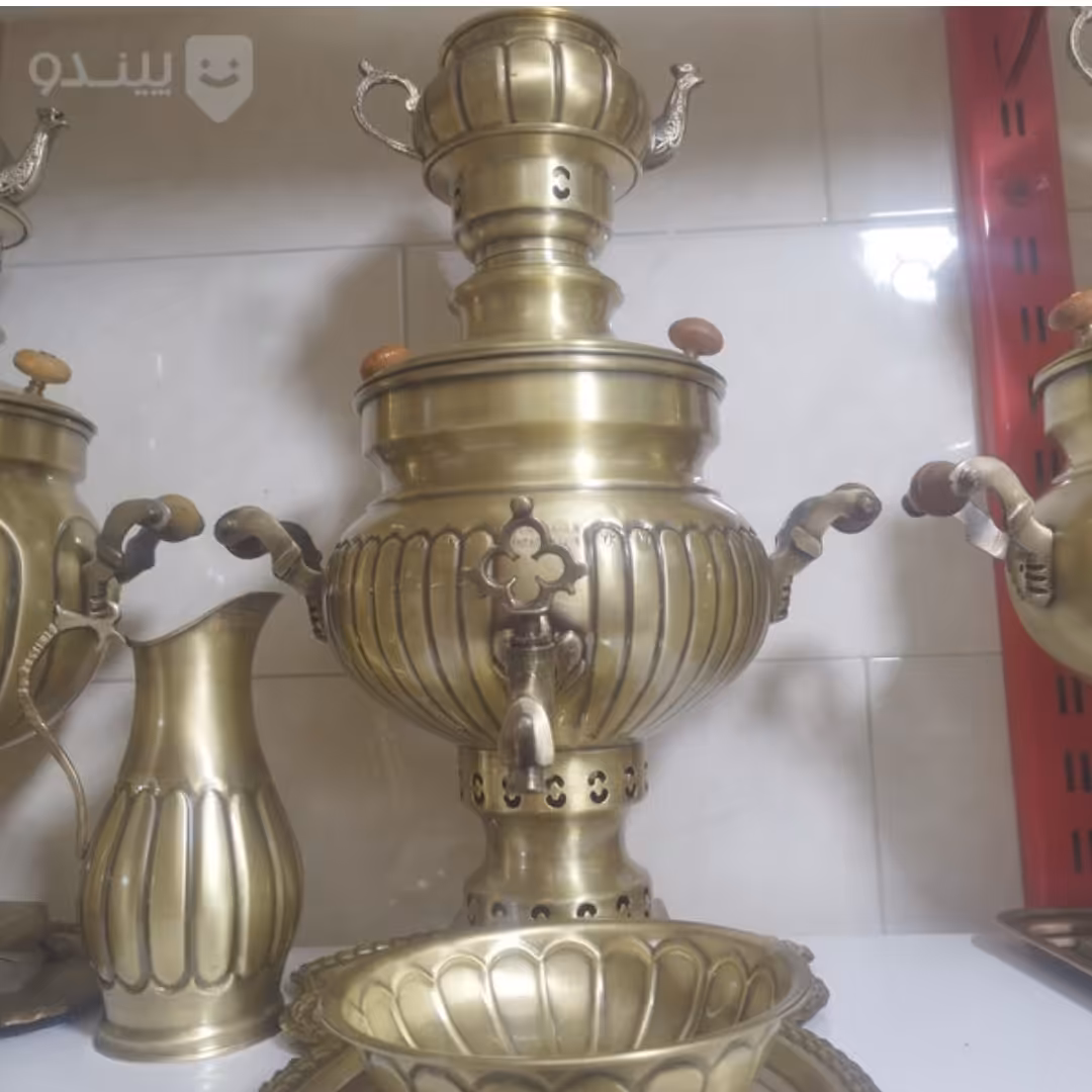 سماور  زغالی 6لیتر برنجی ذغالی خییییلی ضخیم