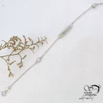 دستبند نقره ایتالیایی طرح کلاسیک کد 13606