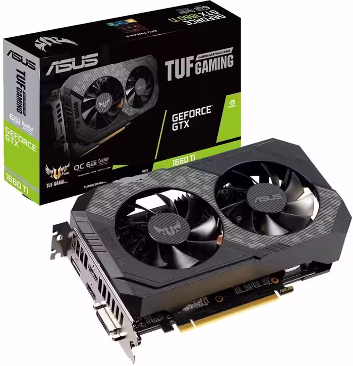 کارت گرافیک ایسوس مدل TUF-GTX1660TI-O6G-GAMING  با حافظه 6 گیگابایت