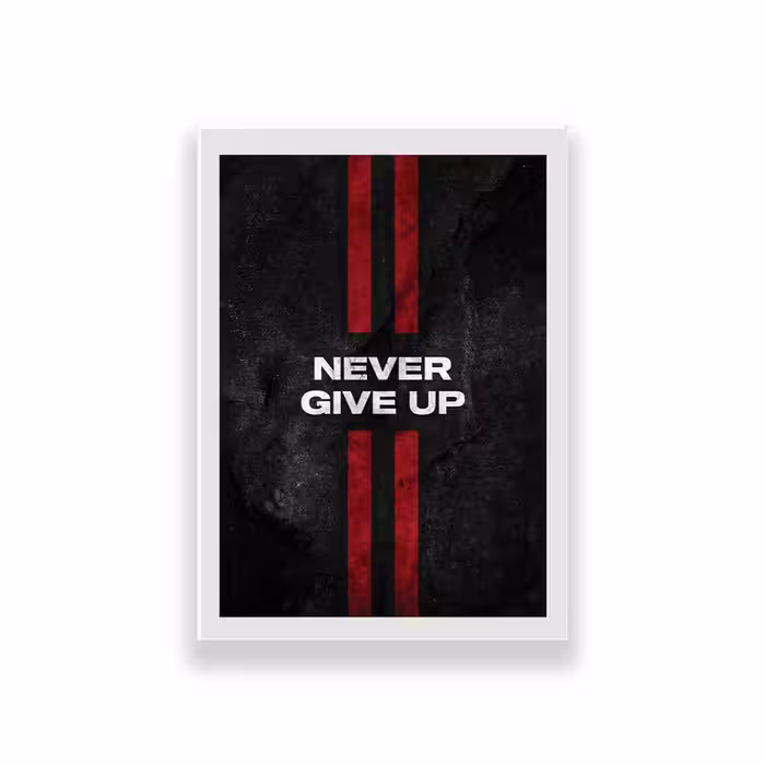 تابلو طرح انگیزشی never give up