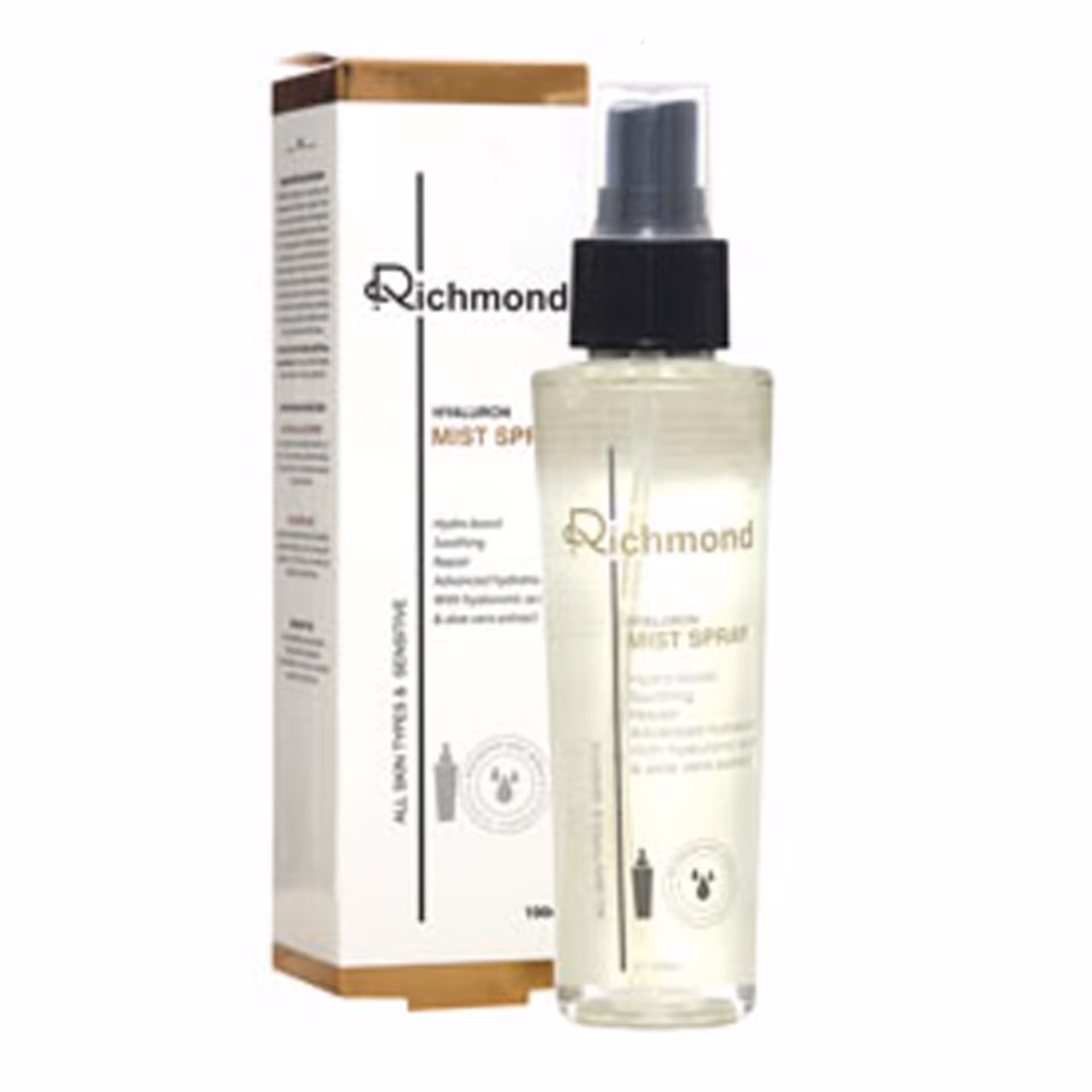 محلول مرطوب کننده پوست حاوی هیالورونیک اسید(اسپری آب) ریچموند 100 میلی لیتر