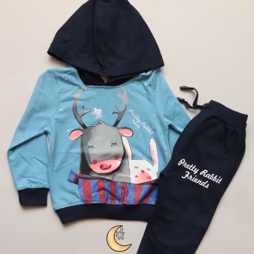 هودی و شلوار بچگانه ( دخترانه و پسرانه) سایز 40 و 45 