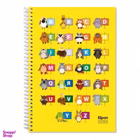 دفتر مدرسه‌ای‌ 60 برگ چهارخط وزیری سیمی فانتزی جلد گلاسه الیپون (Elipon) کد 2911349 وزن 300 گرم