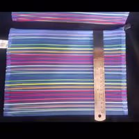 جامدادی و کیف آرایش سایز بزرگ توری زیپ دار رنگ آبی