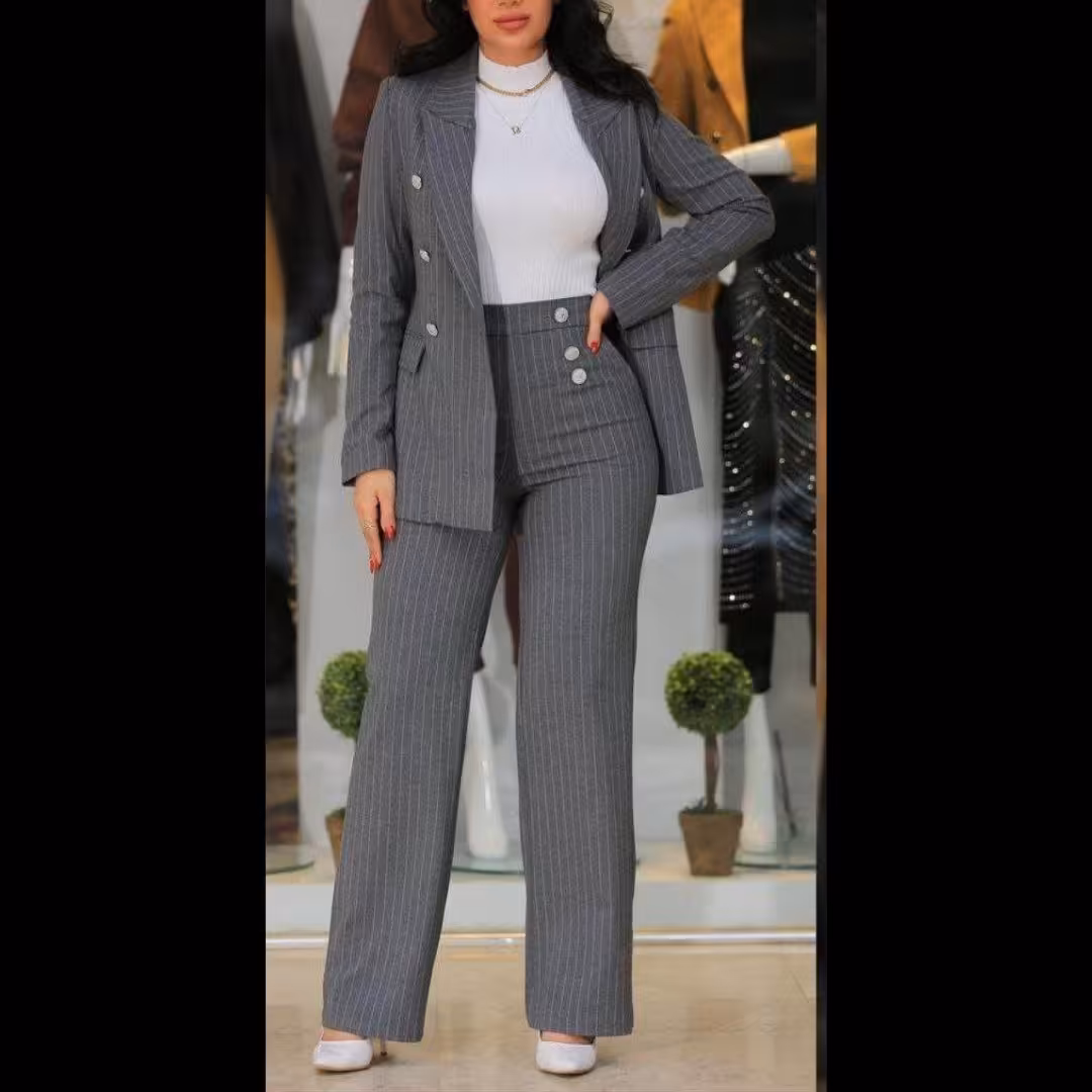 کت شلوار اداری مجلسی شیک راه راه 