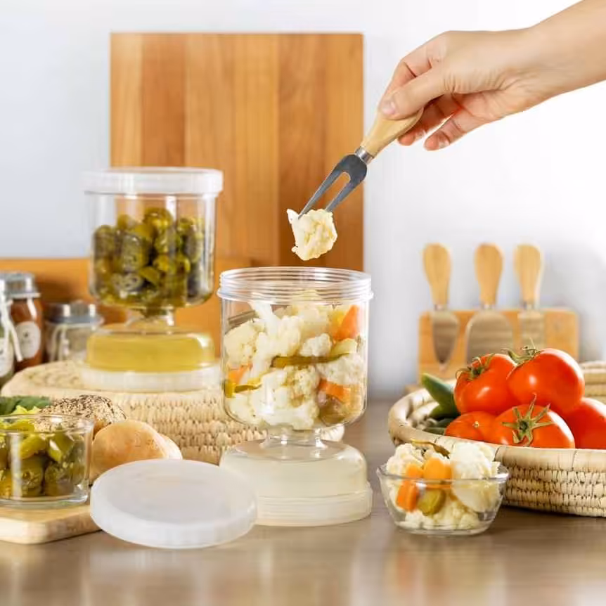 ظرف نگهدارنده دربدارترشی و خیارشور پلاستیکی