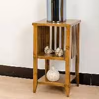 استند دکوری چوبی چوب زیبای روس رنگ قهوه ای روشن (پس کرایه)