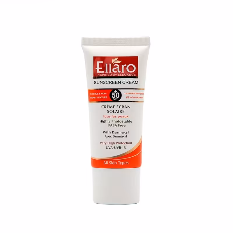 کرم ضد آفتاب بی رنگ الارو اصل مناسب انواع پوست Spf 50