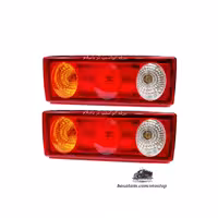 چراغ خطر کامیون3خانه لیزری بسته دو عددی برند لدوکس با طلق شفاف 5 جایگاه لامپ  مناسب  نیسان  یخچال دار  انواع ماشین سنگین