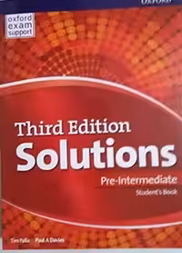 Solutions Pre Intermediate third edition