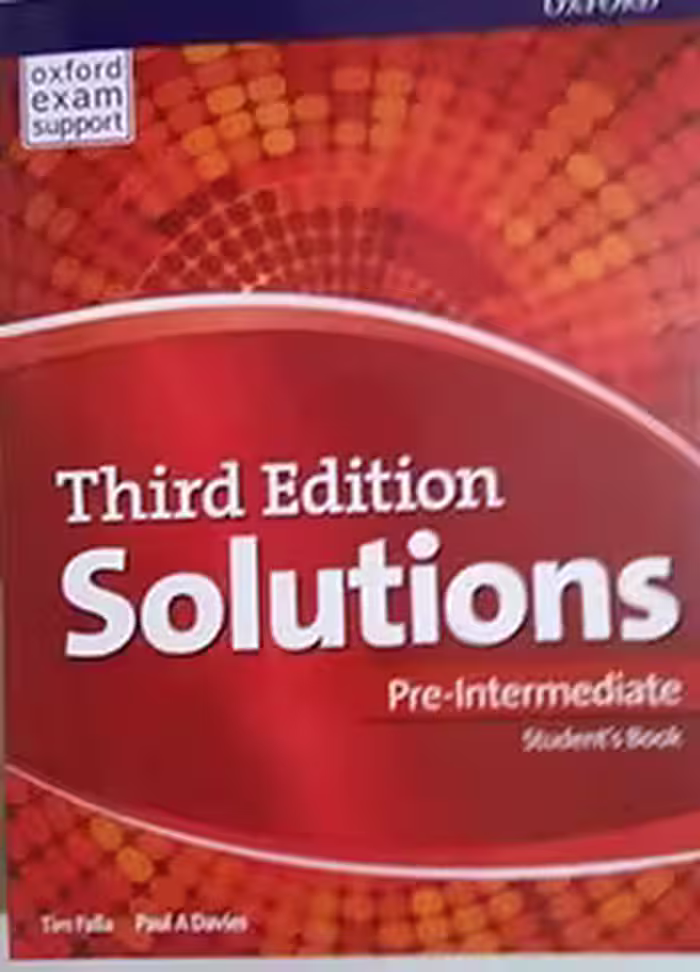 Solutions Pre Intermediate third edition