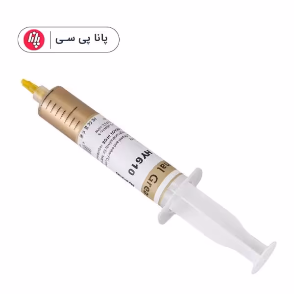 خمیر سیلیکون سرنگی بزرگ طلایی HY610