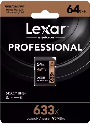 مموری کارت 64گیگابایت Lexar مدل PROFESSIONAL 633X