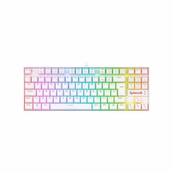 کیبورد مکانیکال گیمینگ ردراگون KUMARA Pro White K552P-WBS سوئیچ قرمز