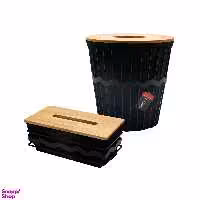 ست سطل و جای دستمال یونیک مدل فلزی کد 2929