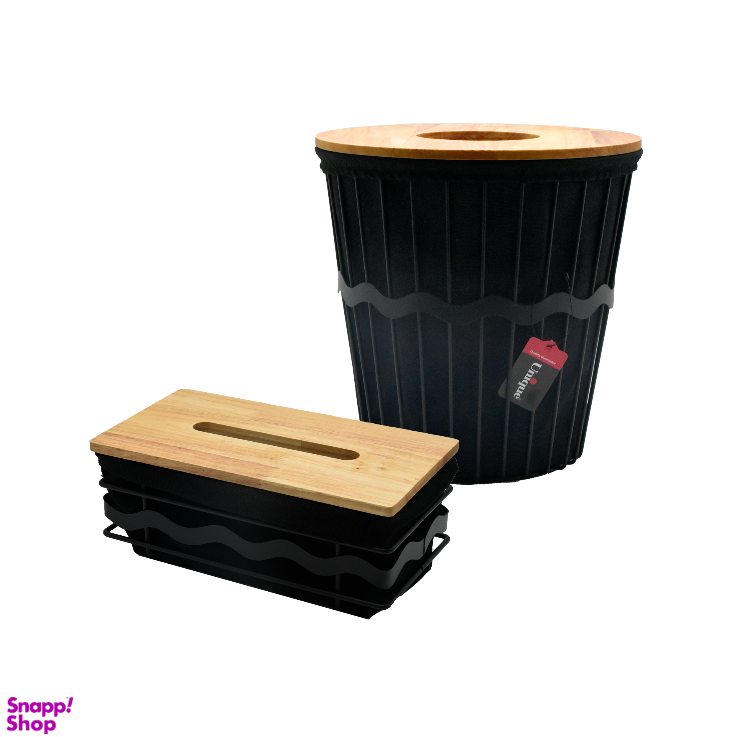 ست سطل و جای دستمال یونیک مدل فلزی کد 2929