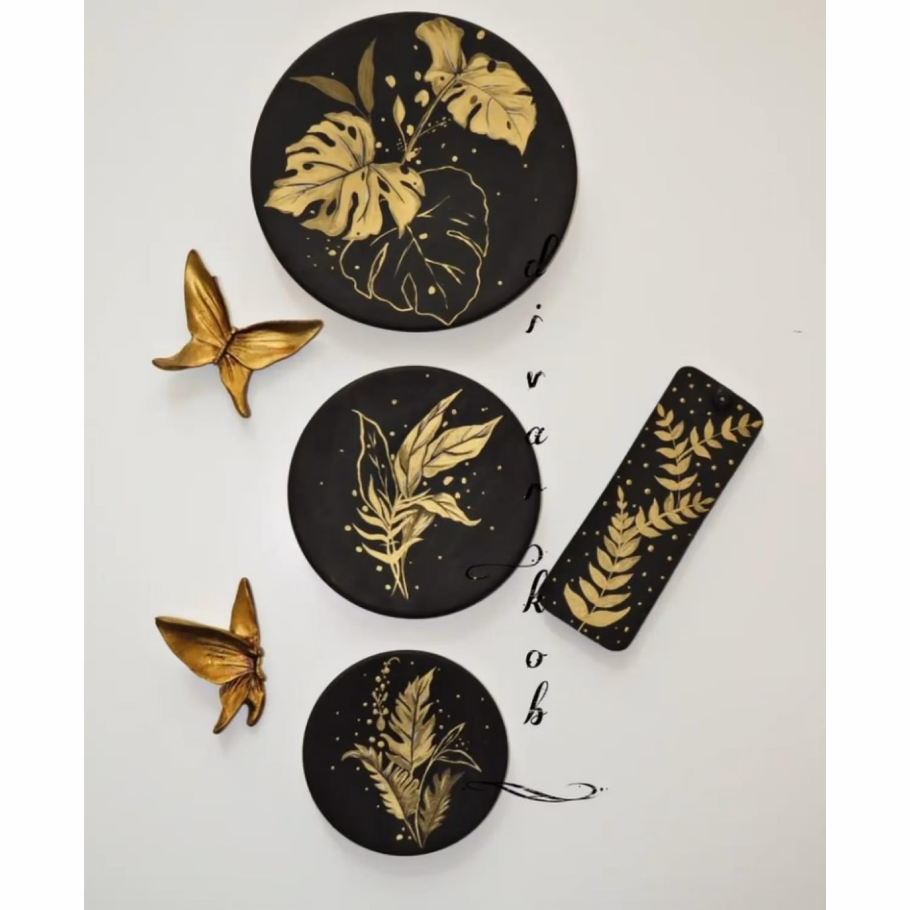 ست سه تایی مشکی طلایی