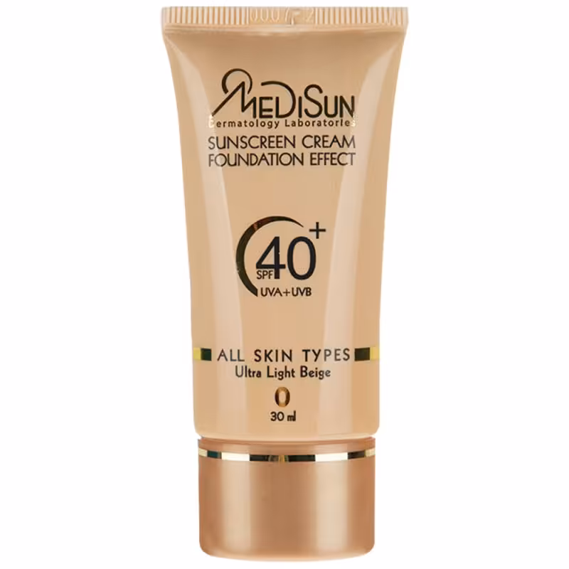 کرم ضد آفتاب رنگی تیوپی Spf40 مدیسان مناسب پوست چرب حجم 30 میل -بژ کاراملی