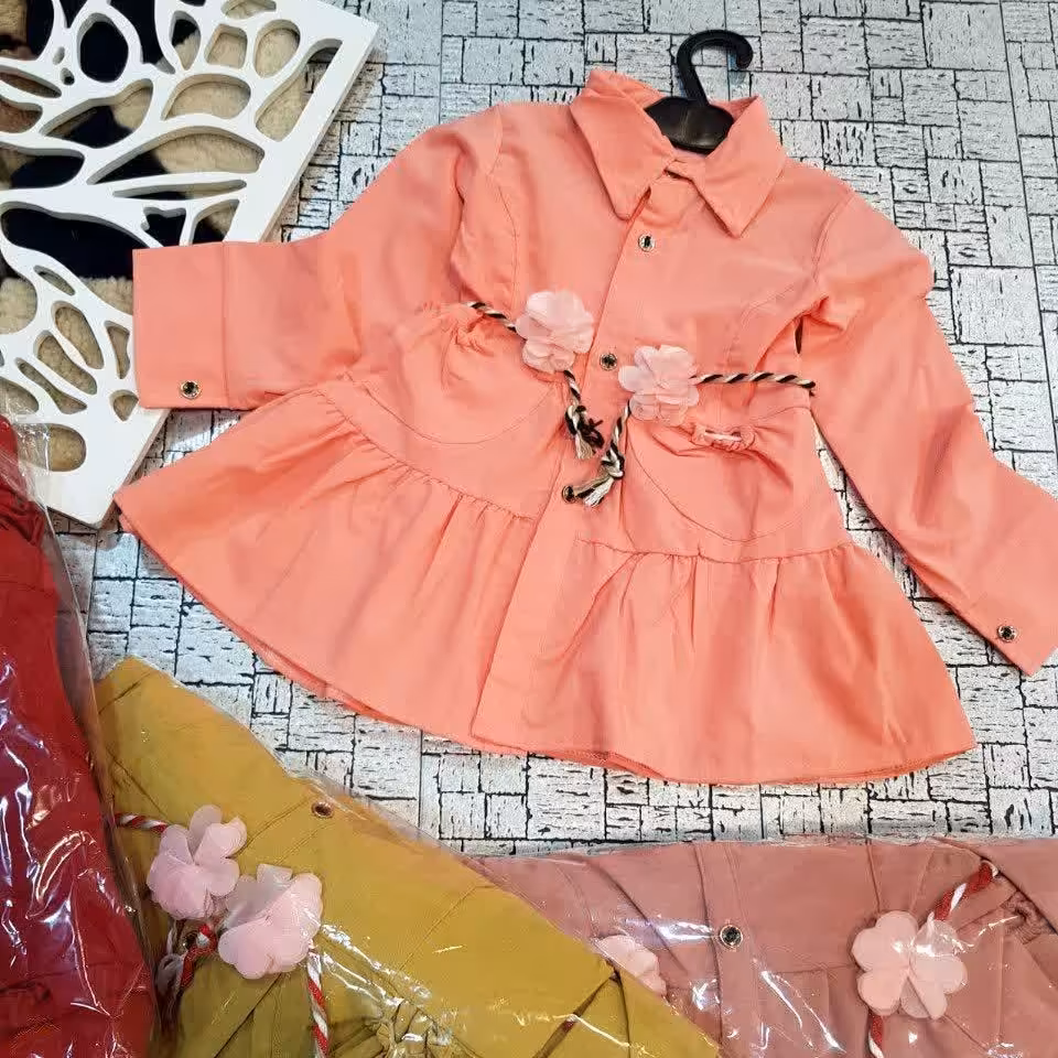 شومیز سارافون دخترانه  بنگال  مناسب سایز 2 تا 4