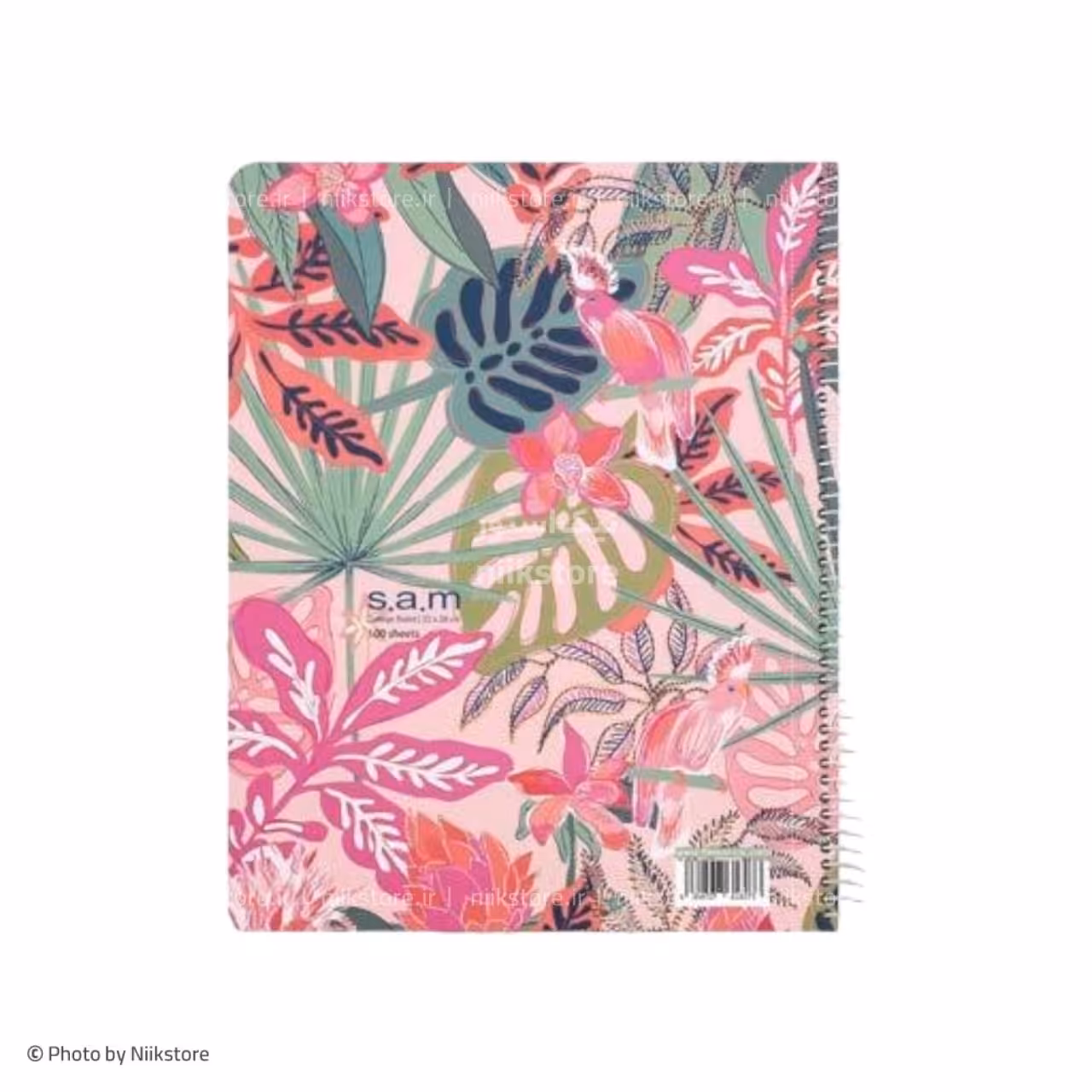 دفتر 200 برگ رحلی سیمی جلد سخت  s.a.m