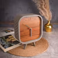 ساعت دودی صفحه چوب کوچک 