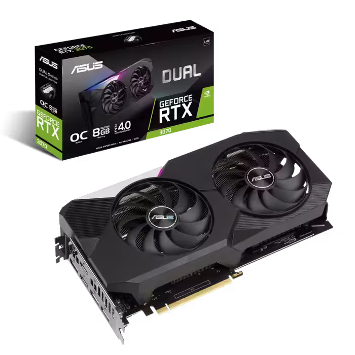 کارت گرافیک  ایسوس مدل DUAL-RTX3070-O8G-V2 حافظه 8 گیگابایت