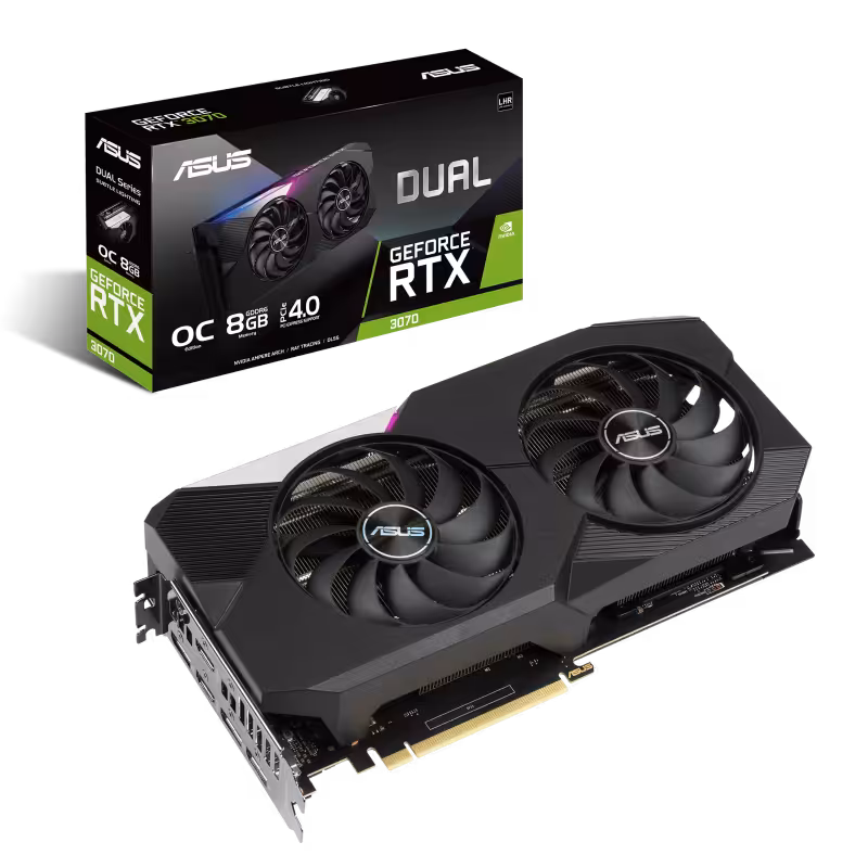 کارت گرافیک  ایسوس مدل DUAL-RTX3070-O8G-V2 حافظه 8 گیگابایت