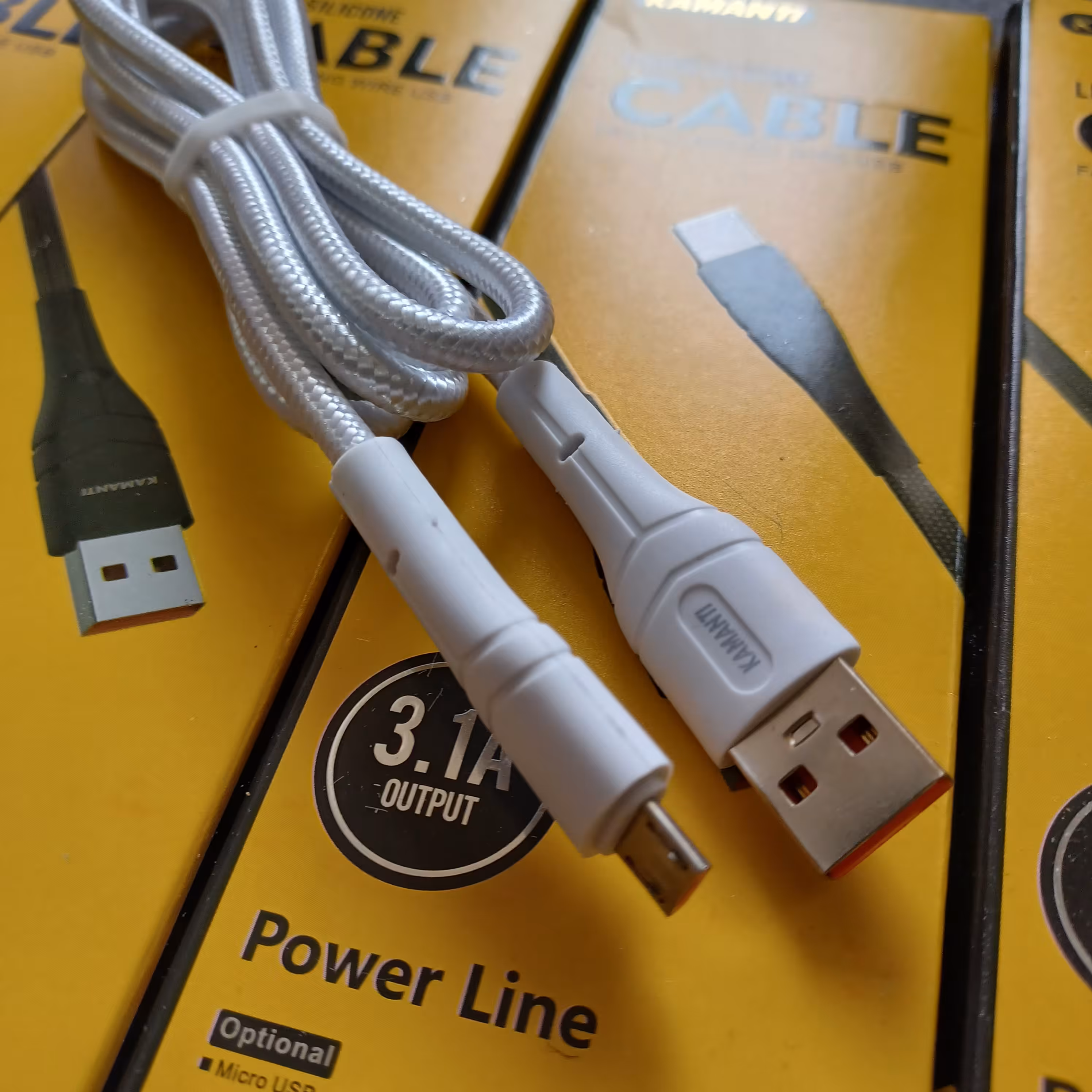 کابل شارژ میکرو kamanti مدل kt-80a85 کیفیت عالی ( صد در صد فست شارژ )