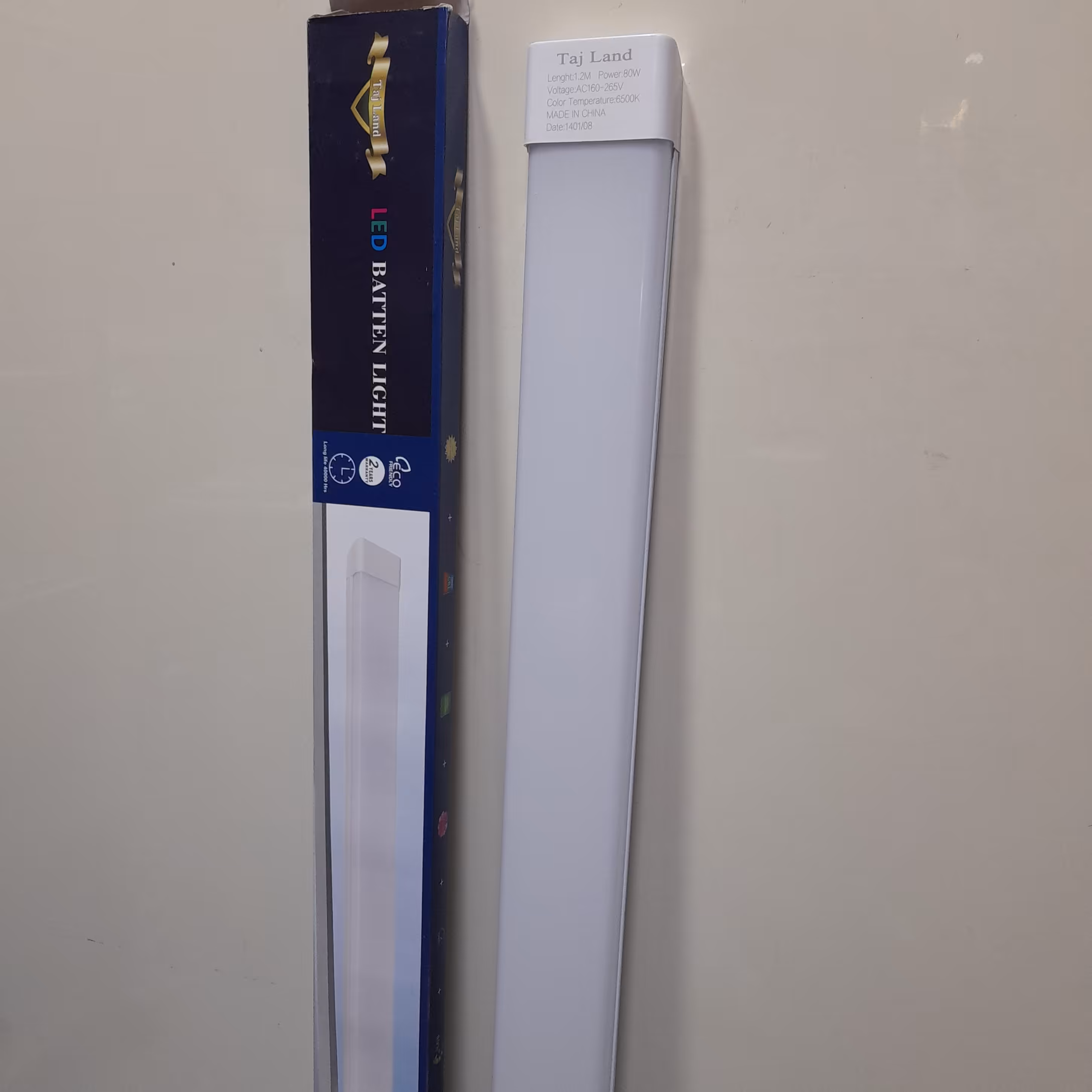 براکت 120cm 80W بدنه پهن نور مهتابی تاج لند ( 10تایی)