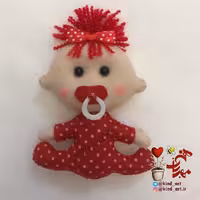 گیفت نمدی نوزاد نی نی دختر و پسر (جاسوییچی یا آویز کیف بچه کوچولو)