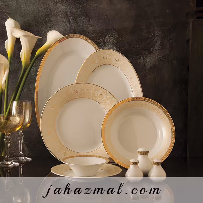 سرویس چینی زرین طرح مرکاتو 35 پارچه