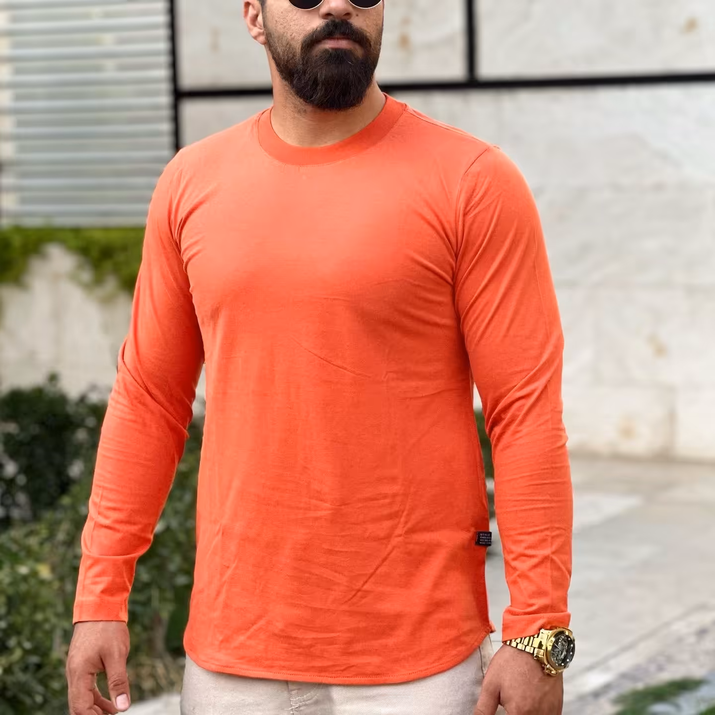 تیشرت پنبه براش آستین بلند جنس پنبه براش سایز بندی مدیوم تا دو ایکس لارج جنس و کیفیت ضمانتی