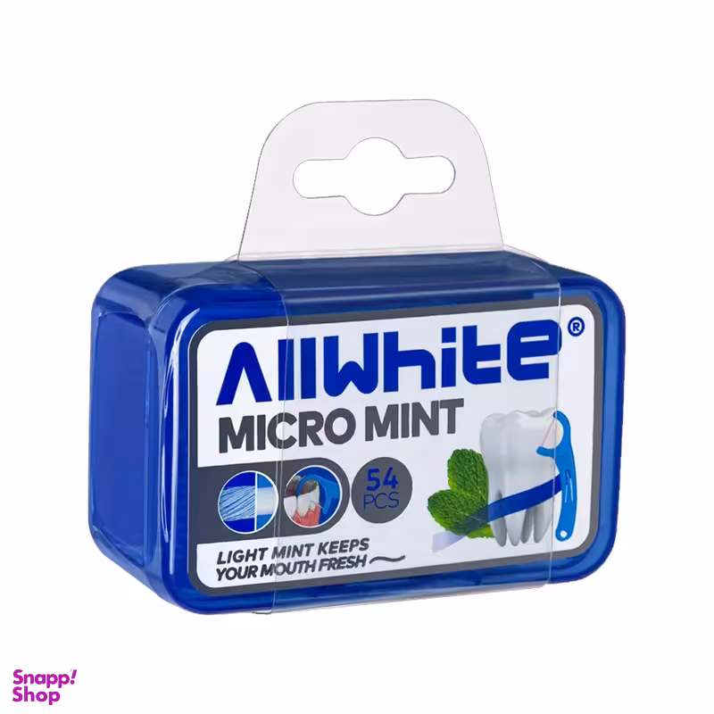 نخ دندان آل وایت مدل MICRO MINT بسته 54 عددی