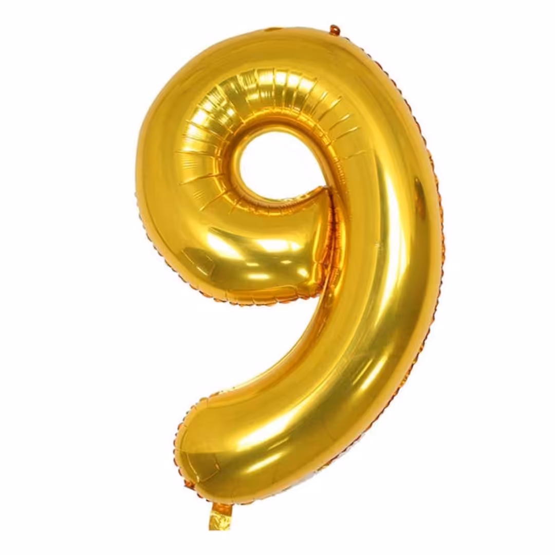 بادکنک فویلی عدد 9