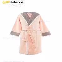 حوله پالتویی کودک سلین طرح پسفیک صورتی-طوسی سایز 10-11