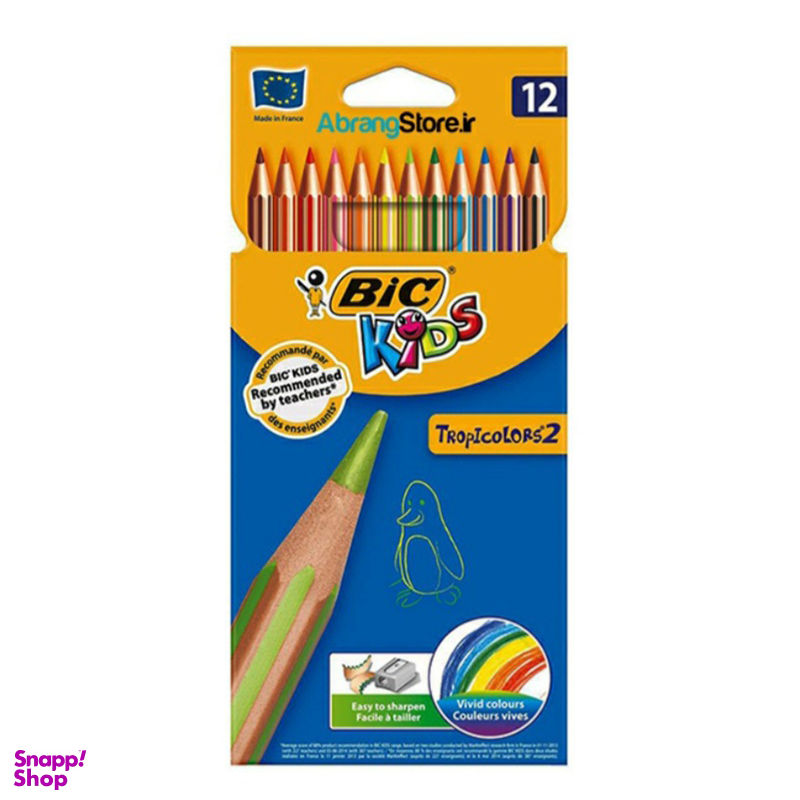مداد رنگ ی بیک (Bic) مدل Tropicolors2 بسته 12 رنگ