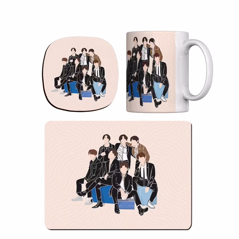      ست ماگ و زیرلیوانی و موس پد طرح بنگتون بویز کد cfp1667