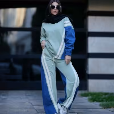 ست دورس شلوار ترکیبی 3خط