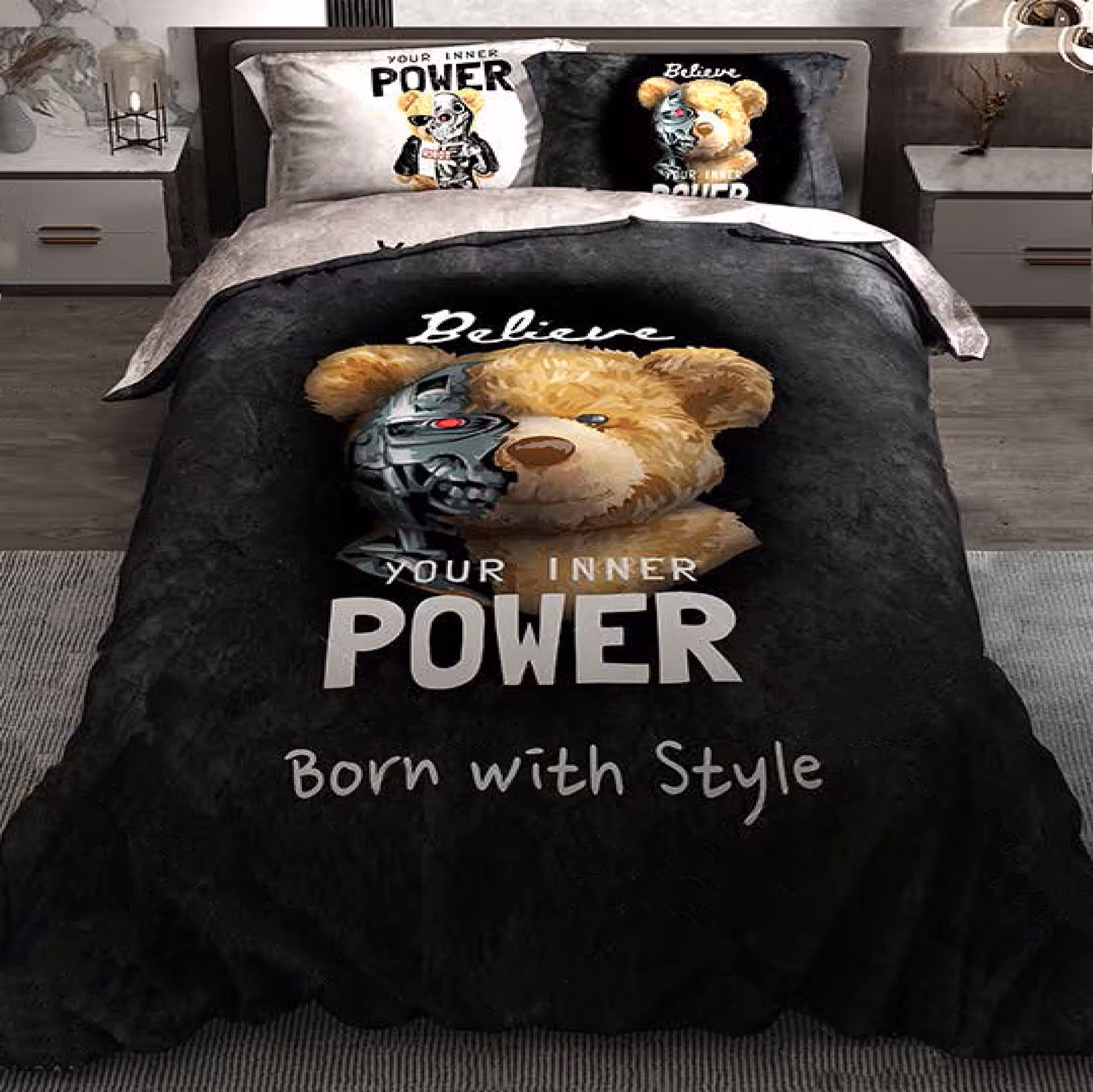 سرویس خواب ترکسان  کد T78  یک نفره 4 تکه دو رو طرحدار 