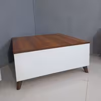 میز جلومبلی با عسلی سه تکه مدل 1124 رنگ والیس سفید ارسال با باربری پس کرایه هزینه ارسال به عهده مشتری