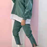 سن لبخند هودی شلوار دورس 15293