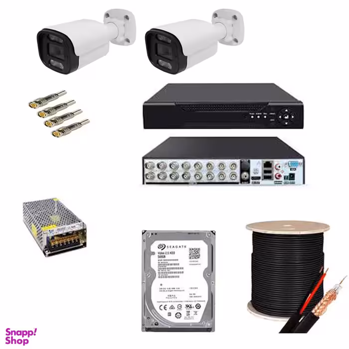 مجموعه کامل دوربين مداربسته و متعلقات تايكو مدل BM72HS-2D مجموعه 10 عددی