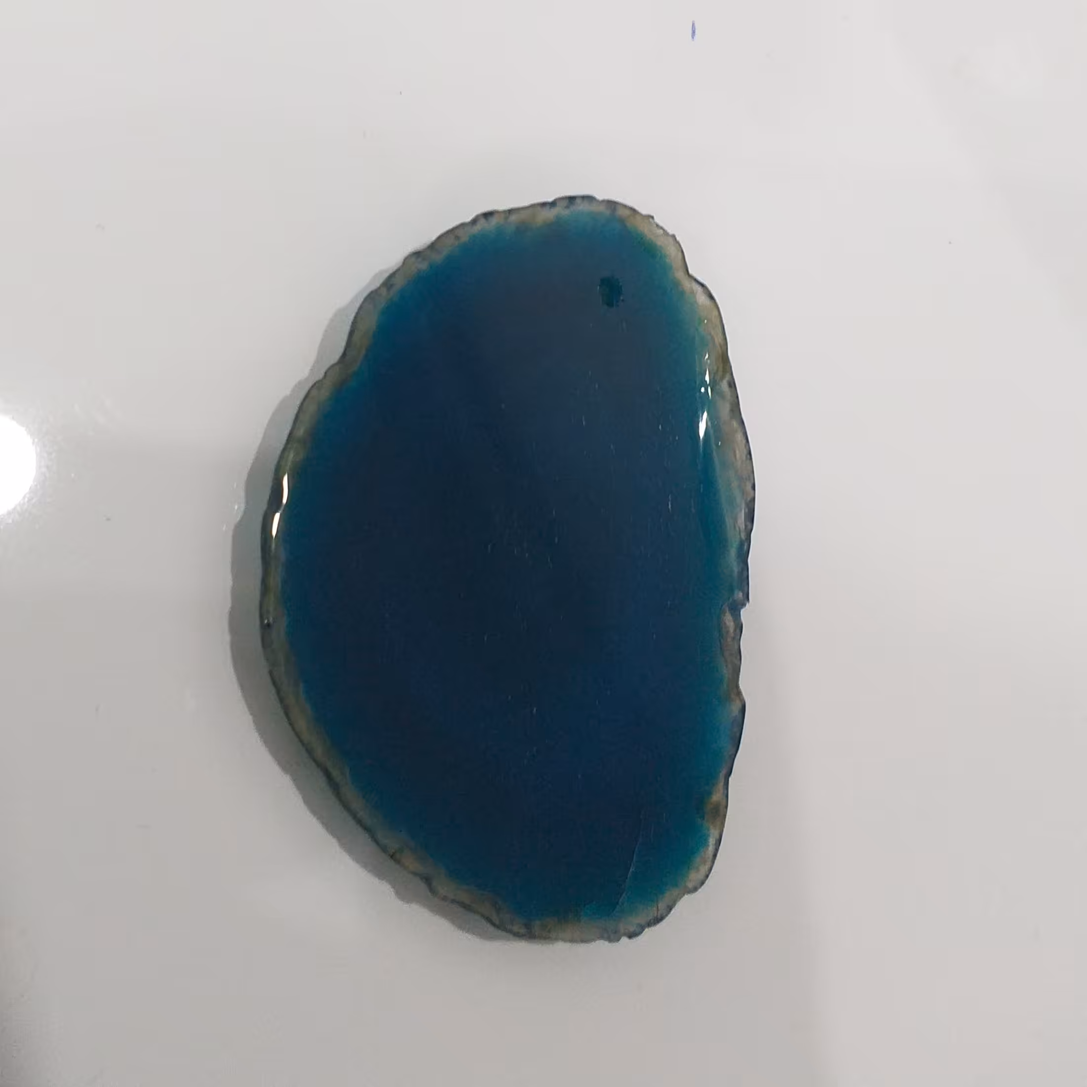 اسلایس عقیق آبی زیبا و خوشرنگ اصل معدنی(کمترین قیمت بازار)