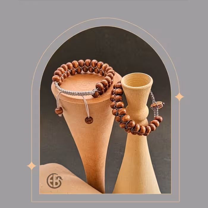 دستبند دستساز چوبی اسپرت  وزن 8g کد 09