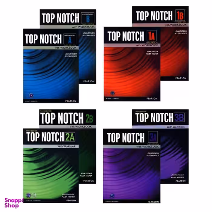 کتاب Top Notch اثر Joan Saslow and Allen Ascher انتشارات هدف نوین 8 جلدی